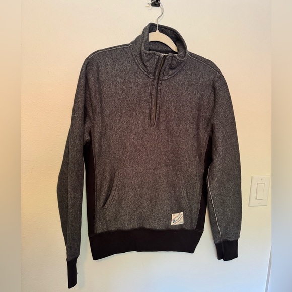 Champion X Todd Snyder 1/4 Zip Sweatshirt Fleece Gray Black Size Small EUC - Picture 1 of 8